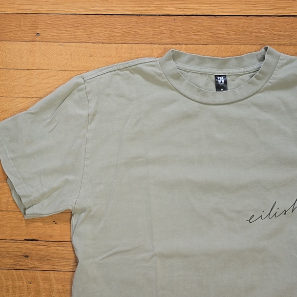 As Colour, Billie Eilish Blohsh Sage Green Tee, VGUC, Women's M - Picture 7 of 10